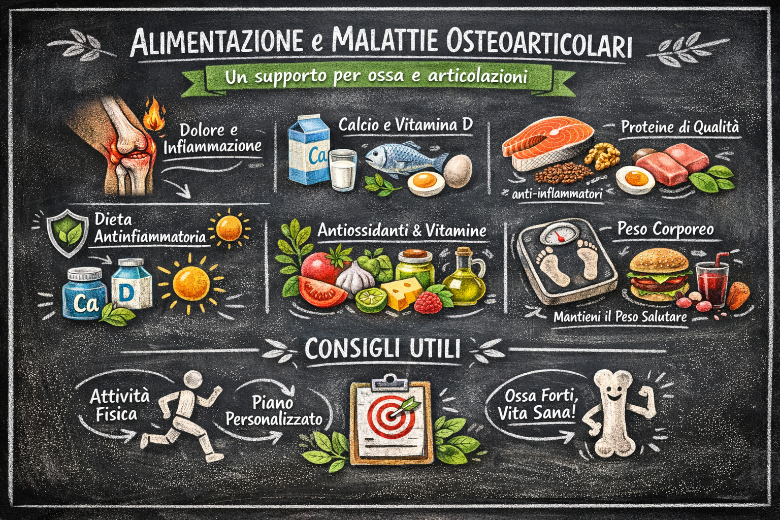 alimentazione per la salute di ossa e articolazioni